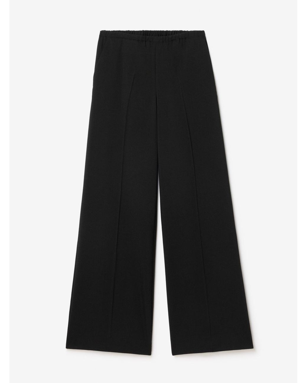 House of Dagmar White Elastic Wool Trouser