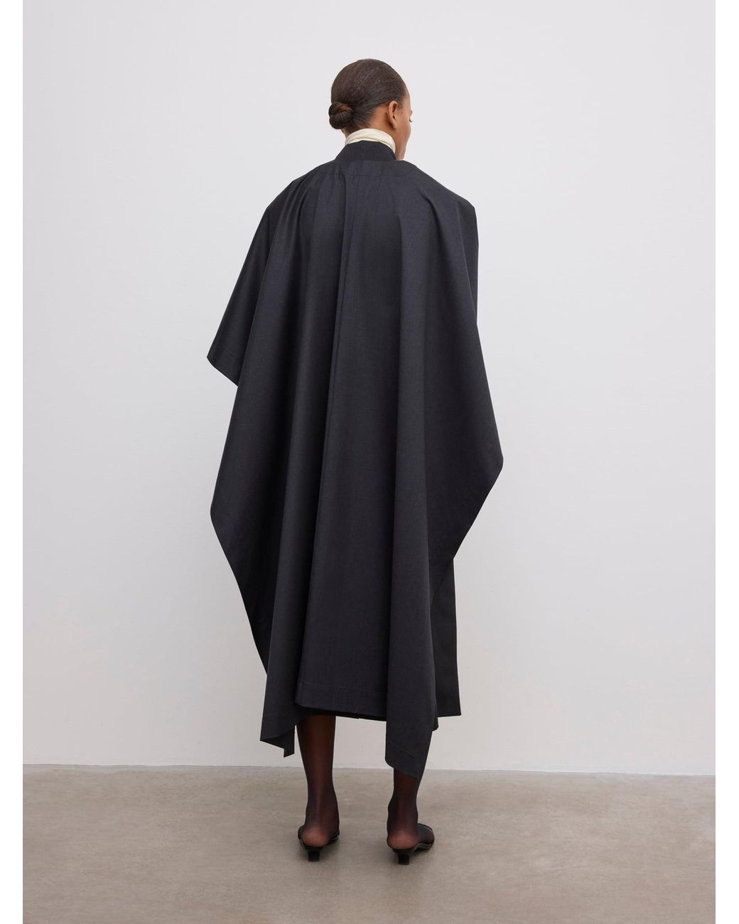 House of Dagmar Blue Wool Cape