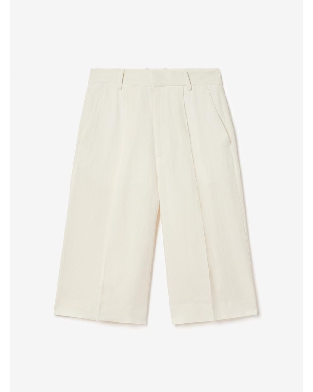 House of Dagmar White Relaxed Linen Shorts