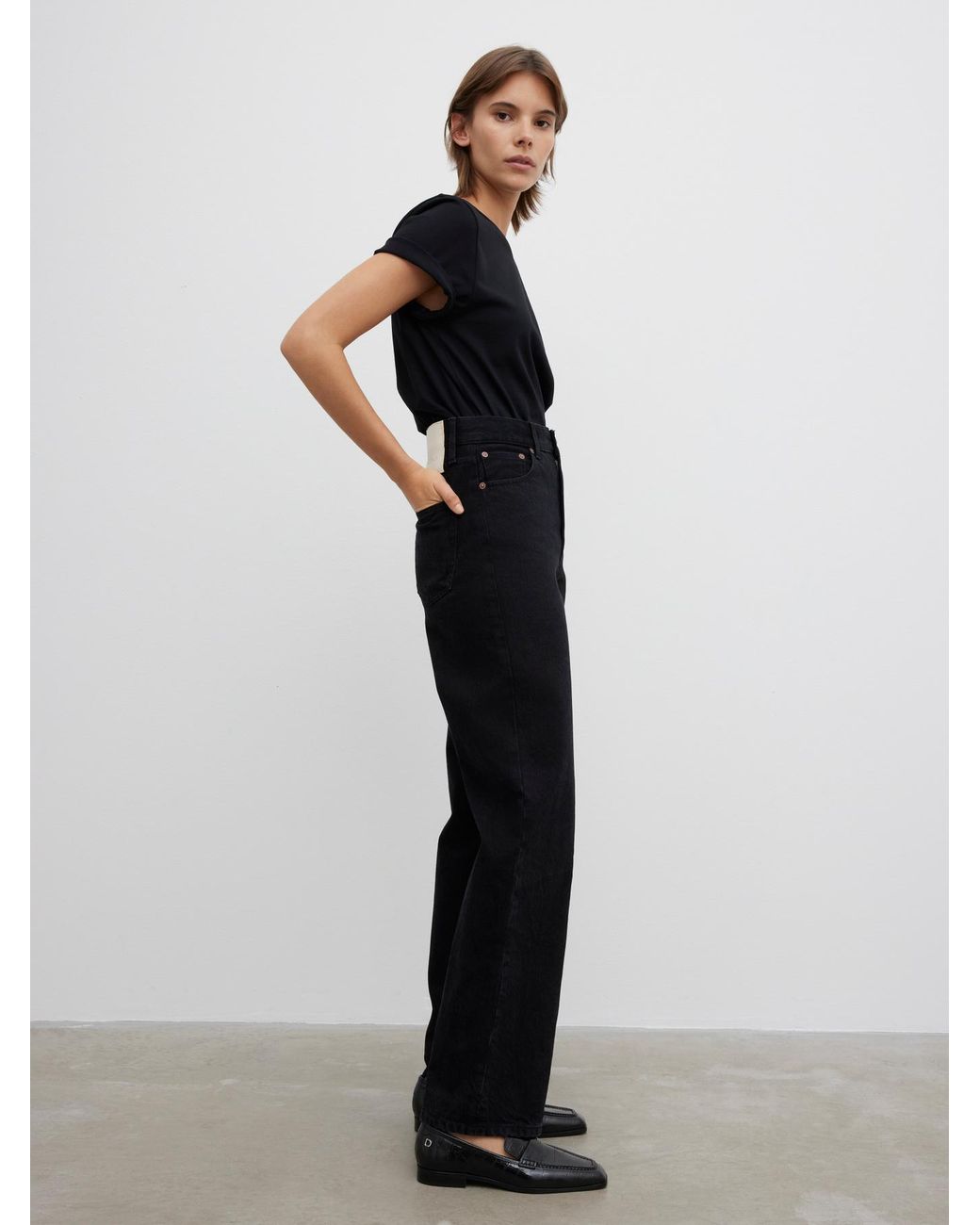 House of Dagmar Black Wide Leg Denim