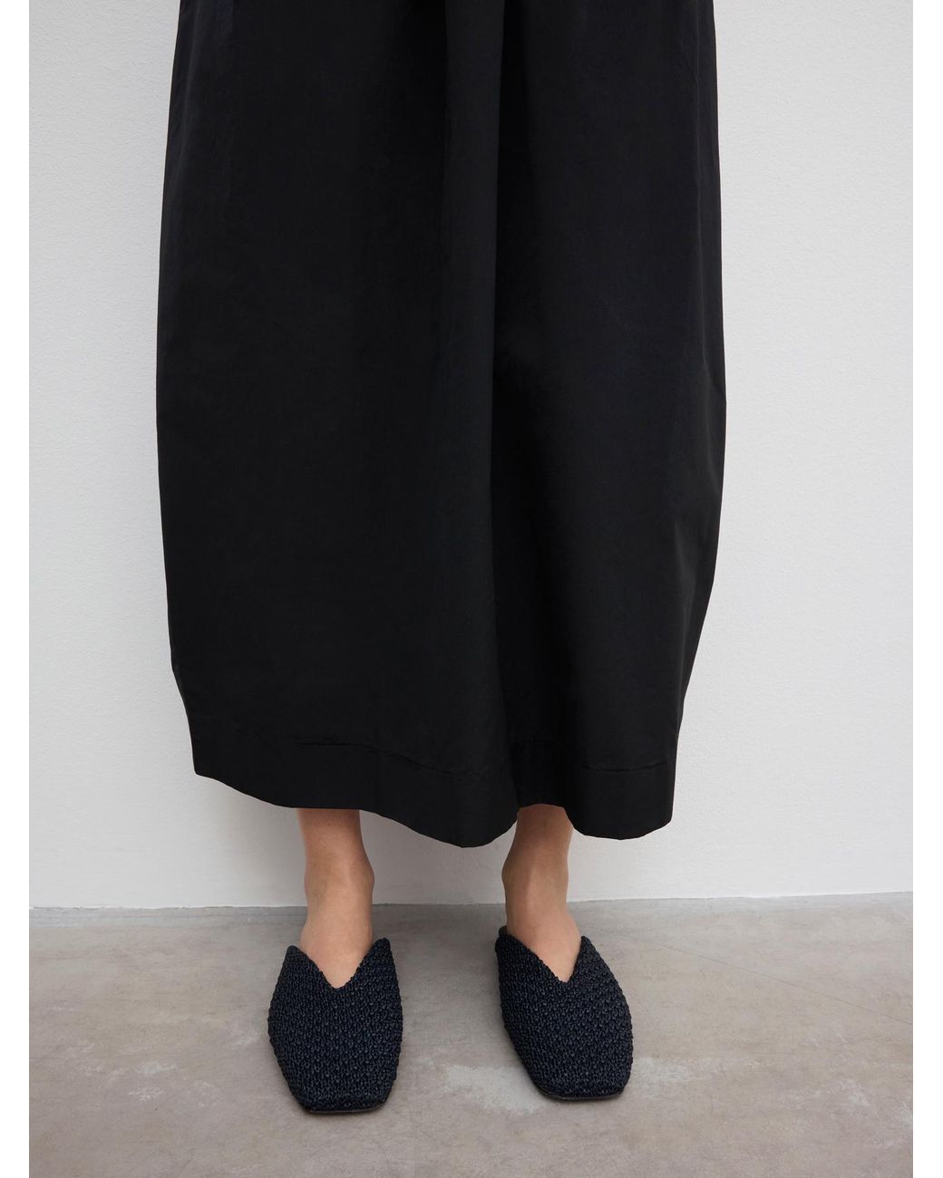 House of Dagmar White Square Toe Slip Ins