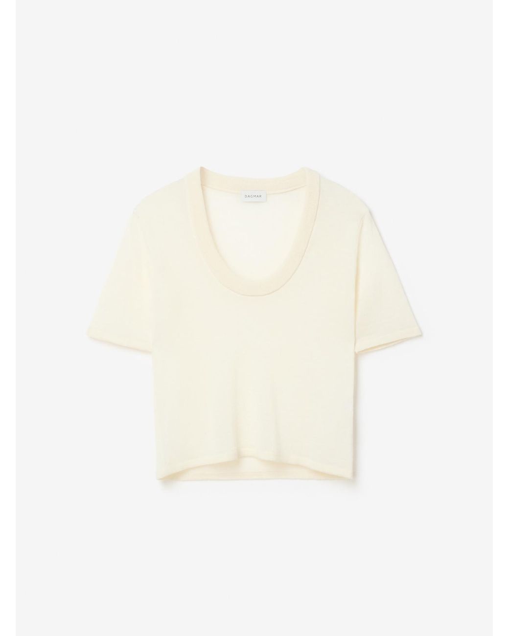House of Dagmar White Cashmere Knit Top