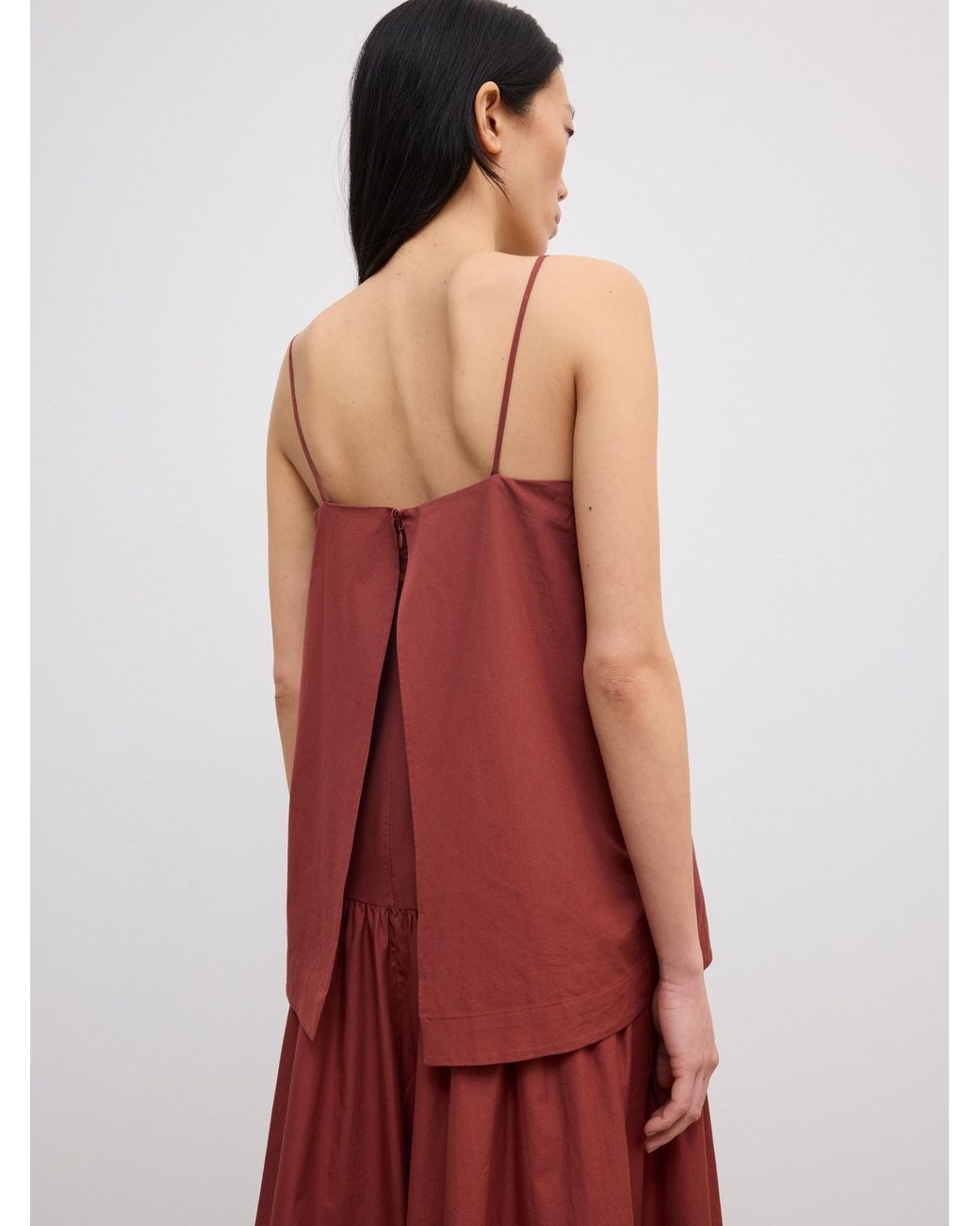 House of Dagmar Red Cotton Strap Dress