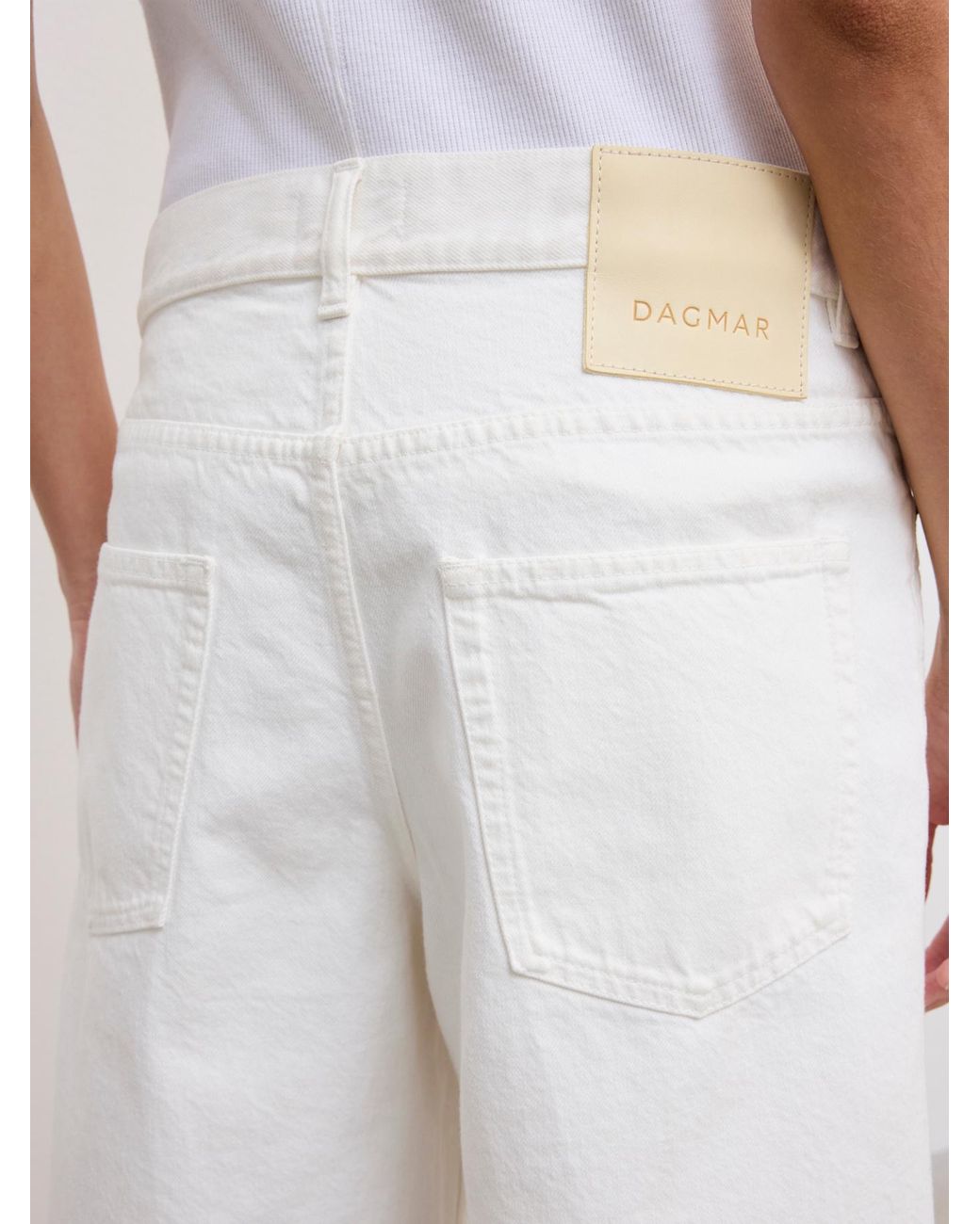 House of Dagmar White Baggy Fit Shorts