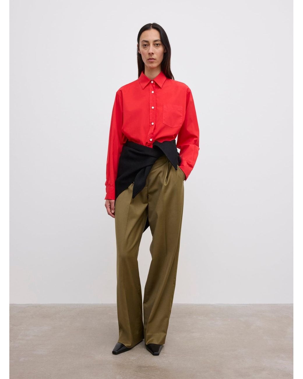 House of Dagmar Red Classic Poplin Shirt