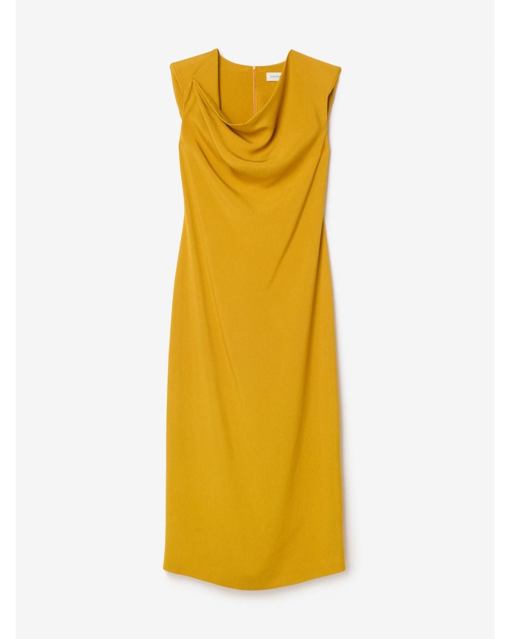 House of Dagmar Yellow Draped Maxi Dress