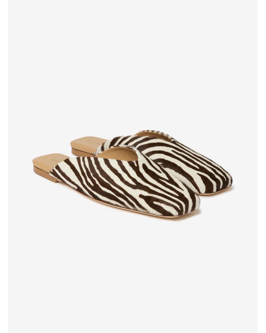 House of Dagmar White Square Toe Slip Ins