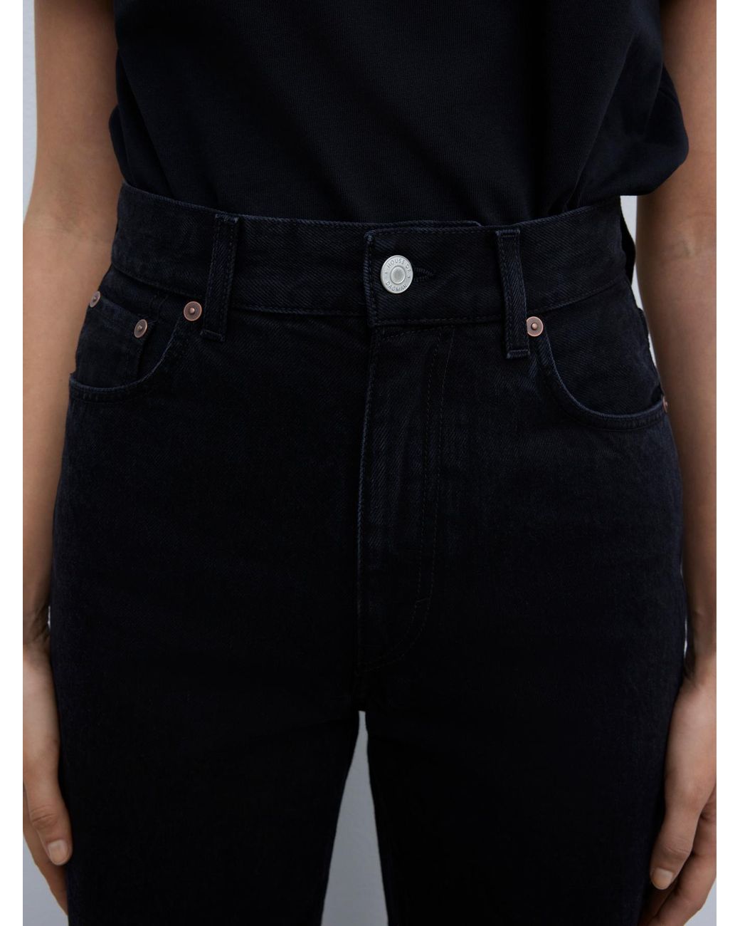 House of Dagmar Black Wide Leg Denim