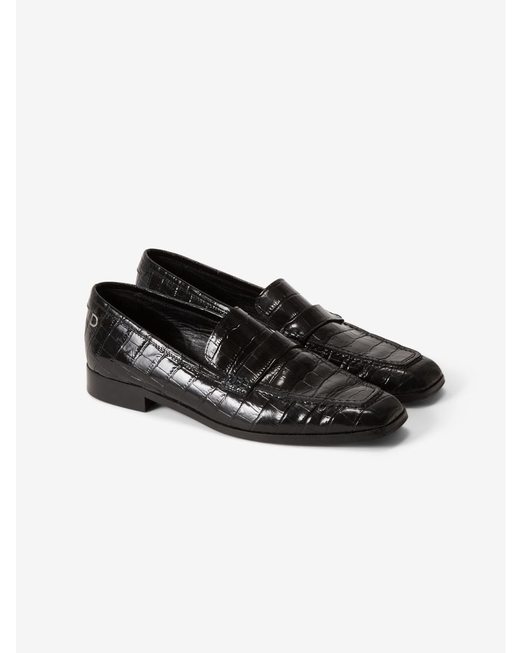 House of Dagmar Black Leather Loafers