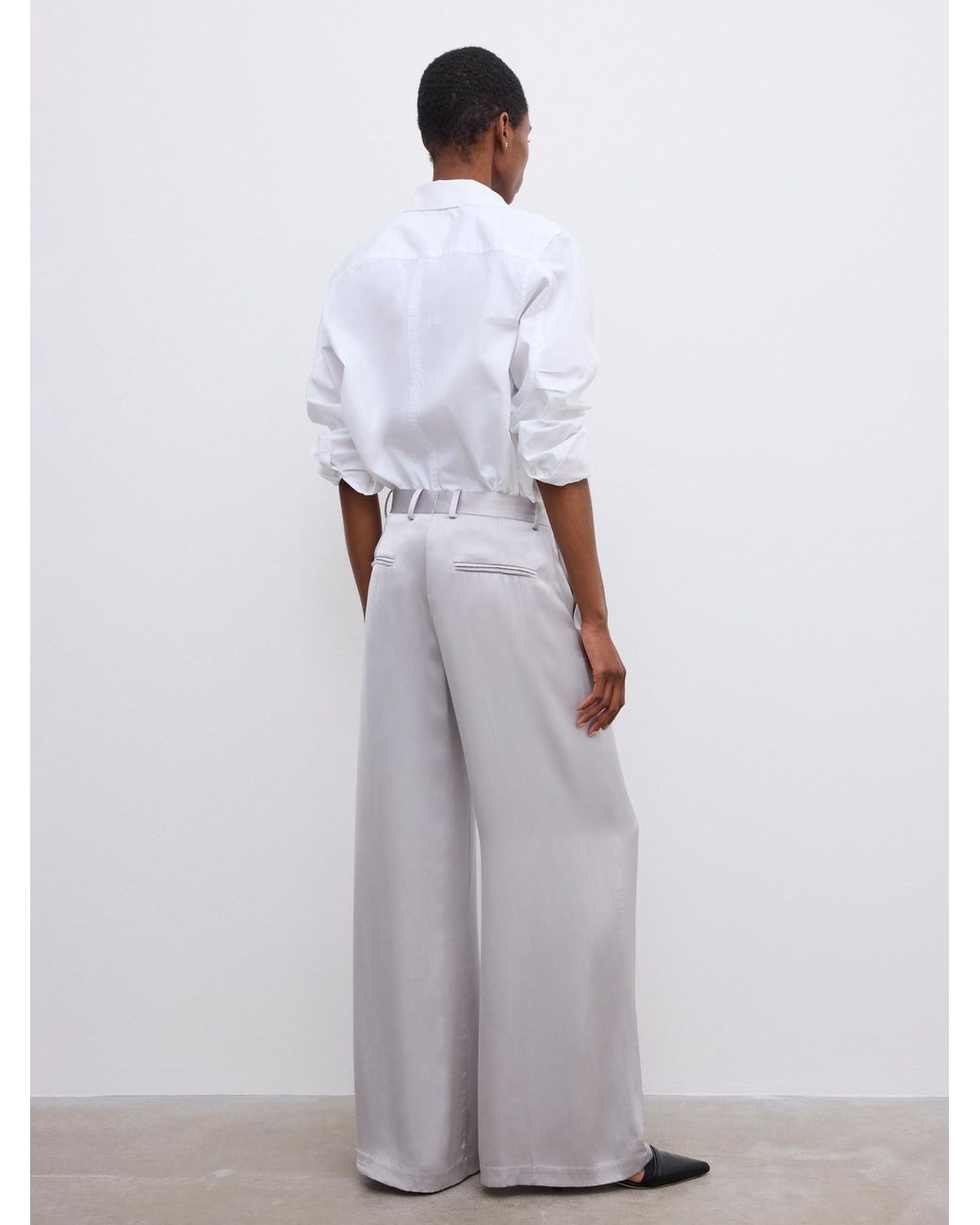 House of Dagmar White Wide Leg Trousers