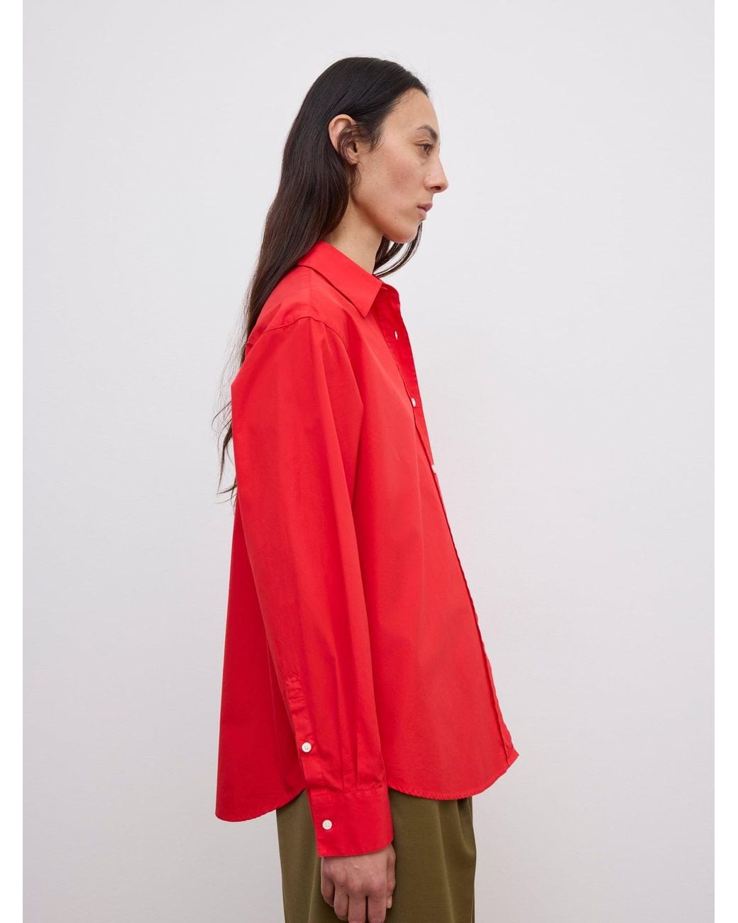 House of Dagmar Red Classic Poplin Shirt