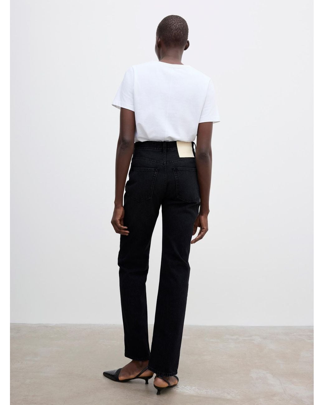 House of Dagmar White Straight Leg Denim