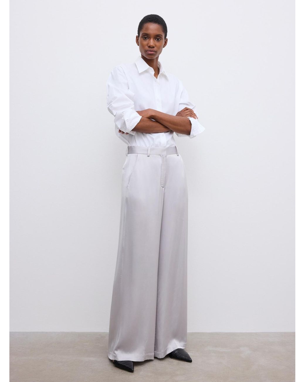 House of Dagmar White Wide Leg Trousers