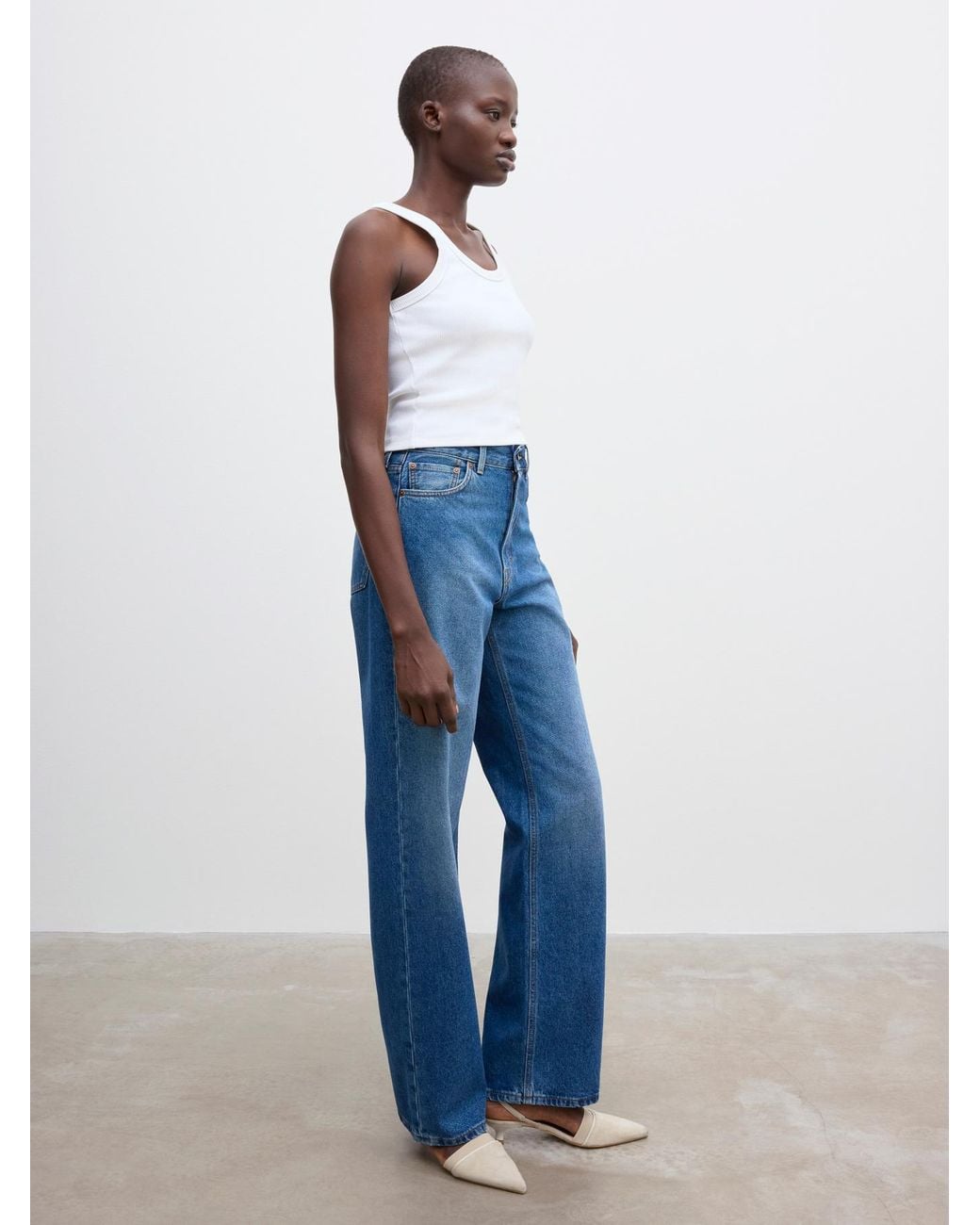 House of Dagmar Blue Wide Leg Denim