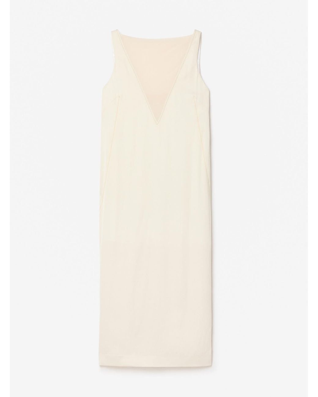 House of Dagmar White Sheer V-Neck Dress