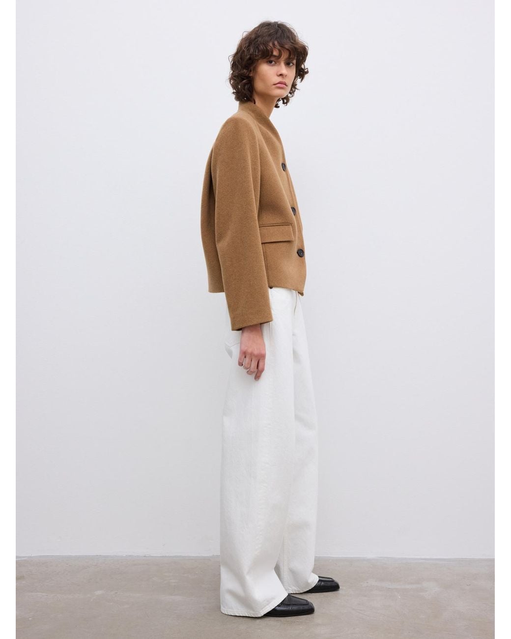 House of Dagmar White Short Curved Jacket