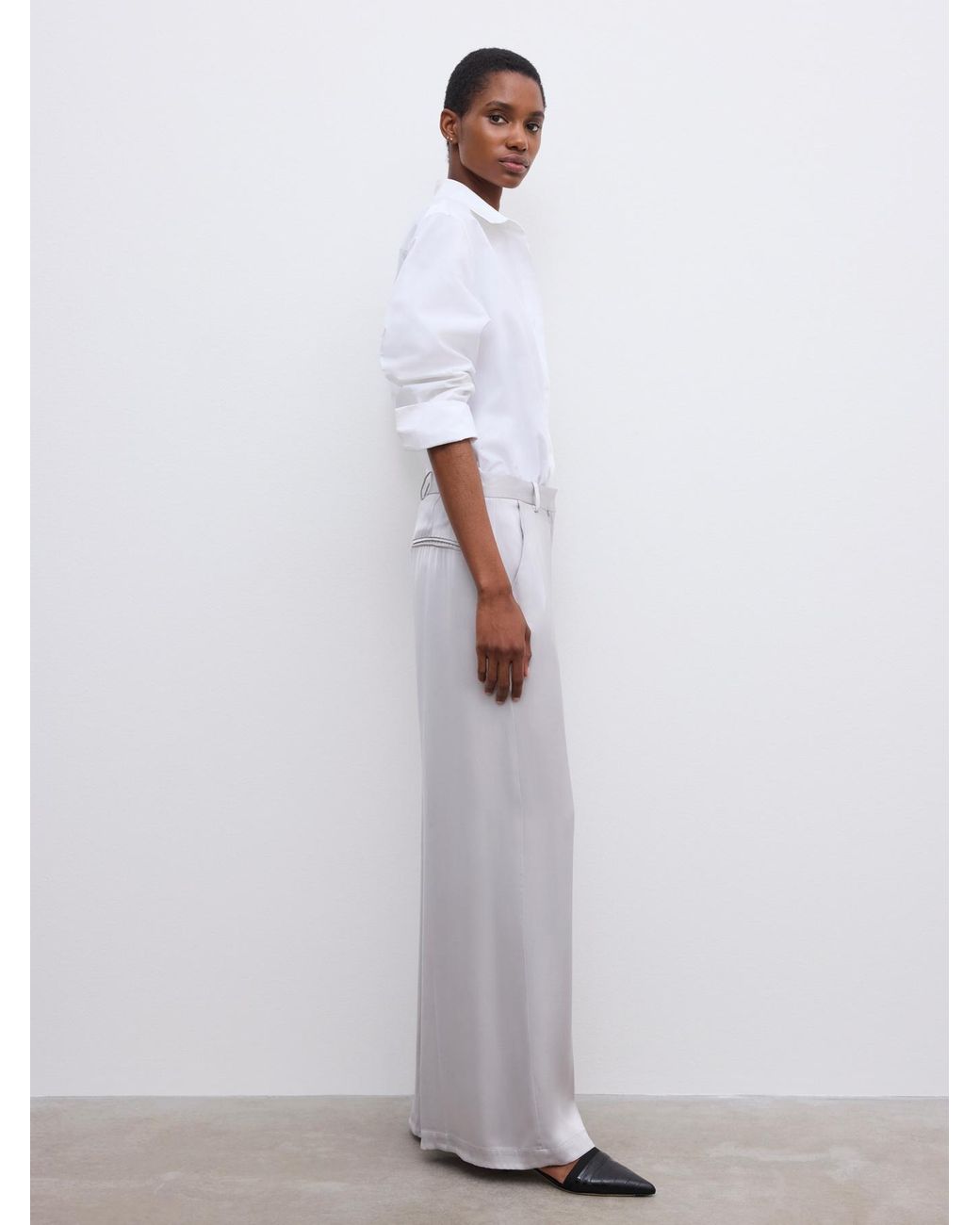 House of Dagmar White Wide Leg Trousers