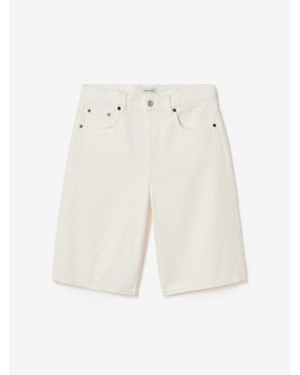 House of Dagmar White Baggy Fit Shorts