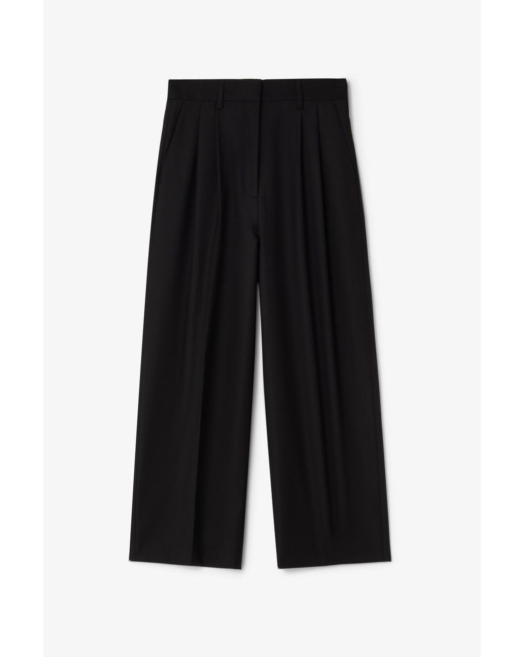 House of Dagmar Black Wide Suit Trousers Cropped