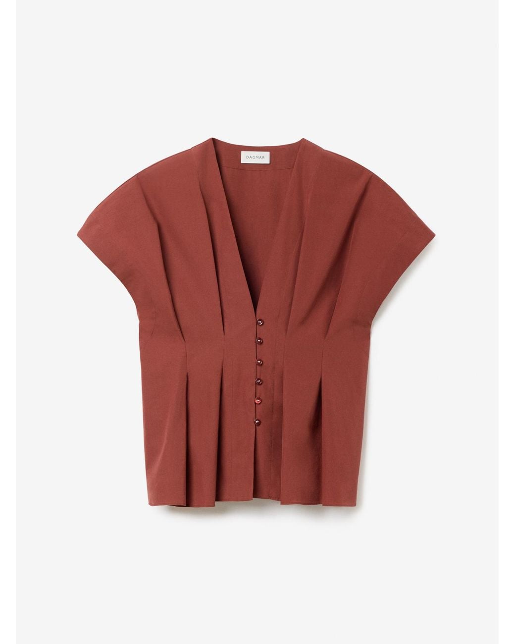 House of Dagmar Red Cinched Cotton Top
