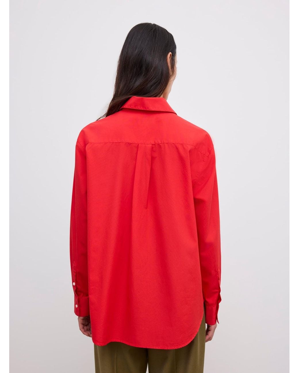 House of Dagmar Red Classic Poplin Shirt