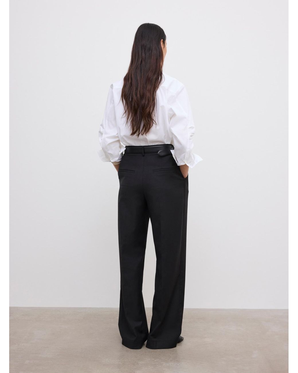 House of Dagmar Black Wide Suit Trousers