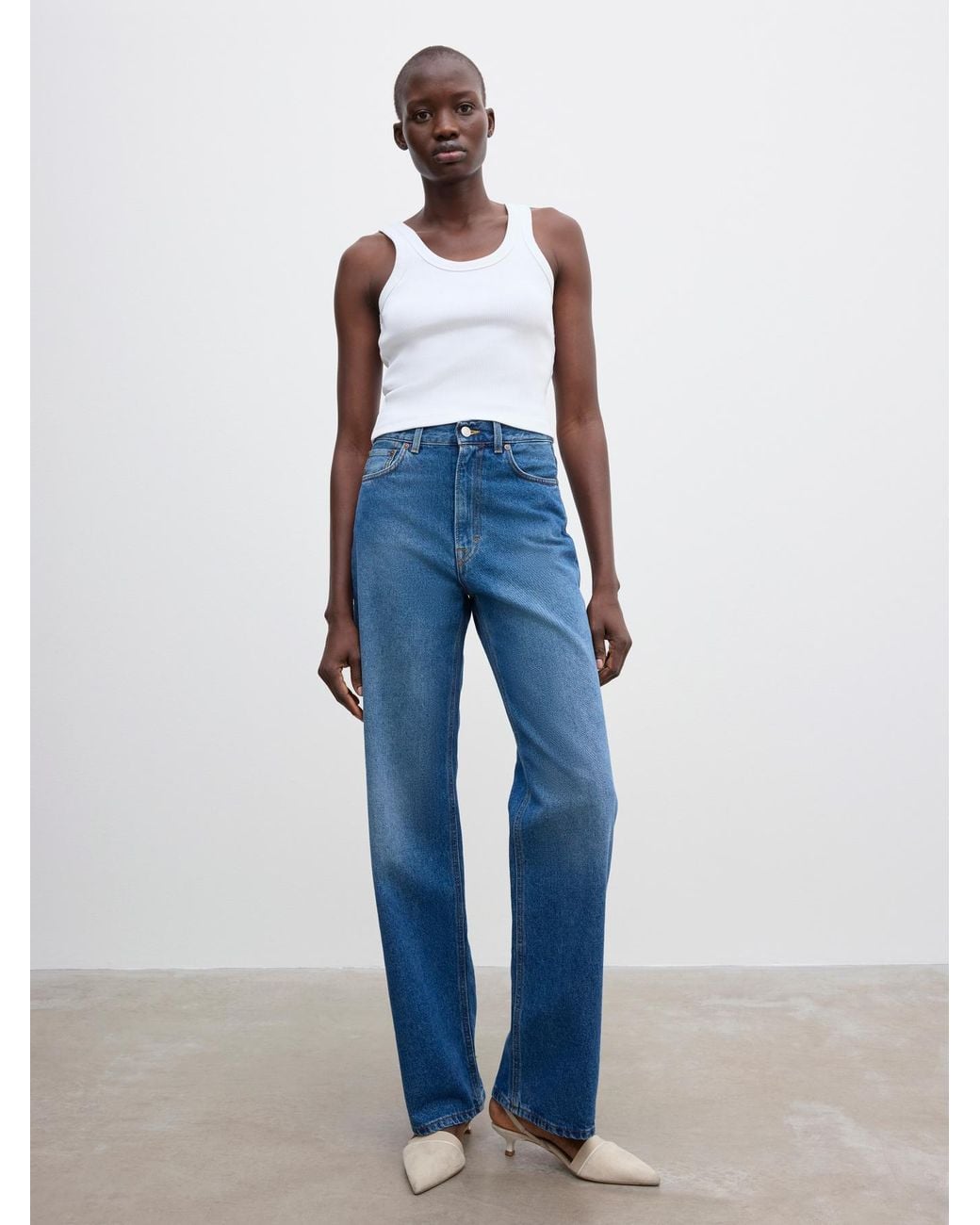 House of Dagmar Blue Wide Leg Denim