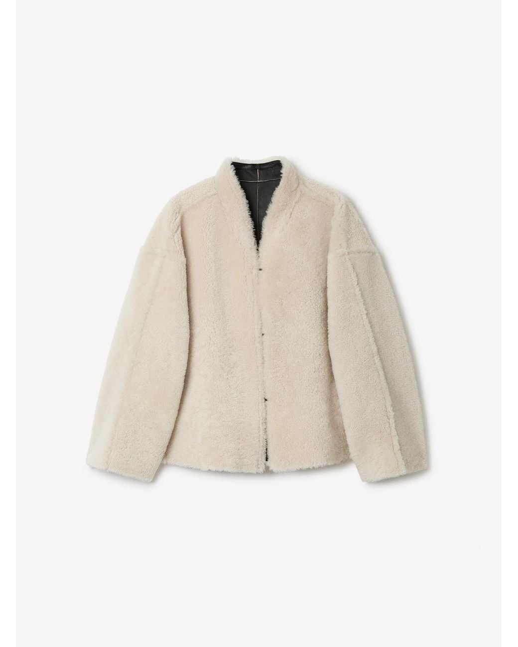 House of Dagmar White Short Shearling Jkt