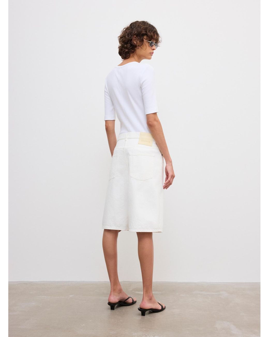 House of Dagmar White Baggy Fit Shorts