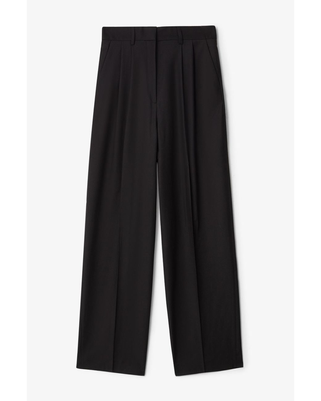 House of Dagmar Black Wide Suit Trousers