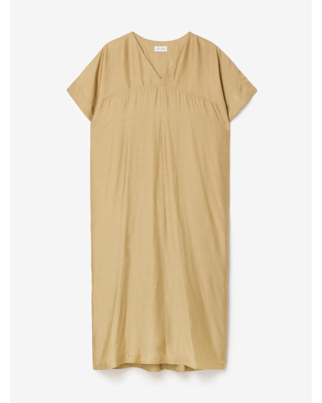 House of Dagmar Natural Kaftan Dress Silk Mix