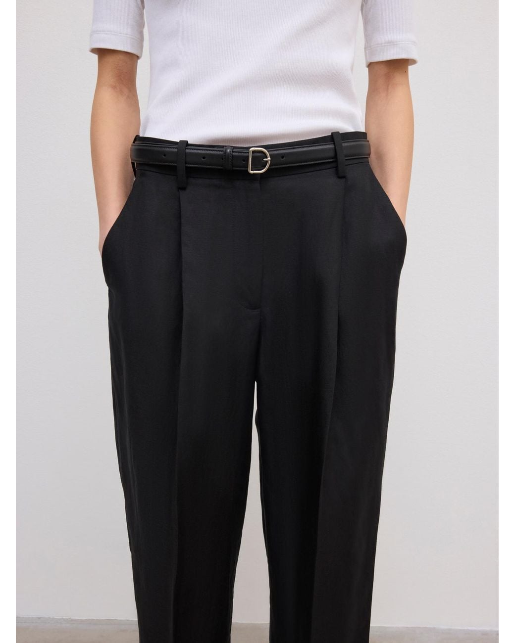 House of Dagmar White Relaxed Linen Trousers