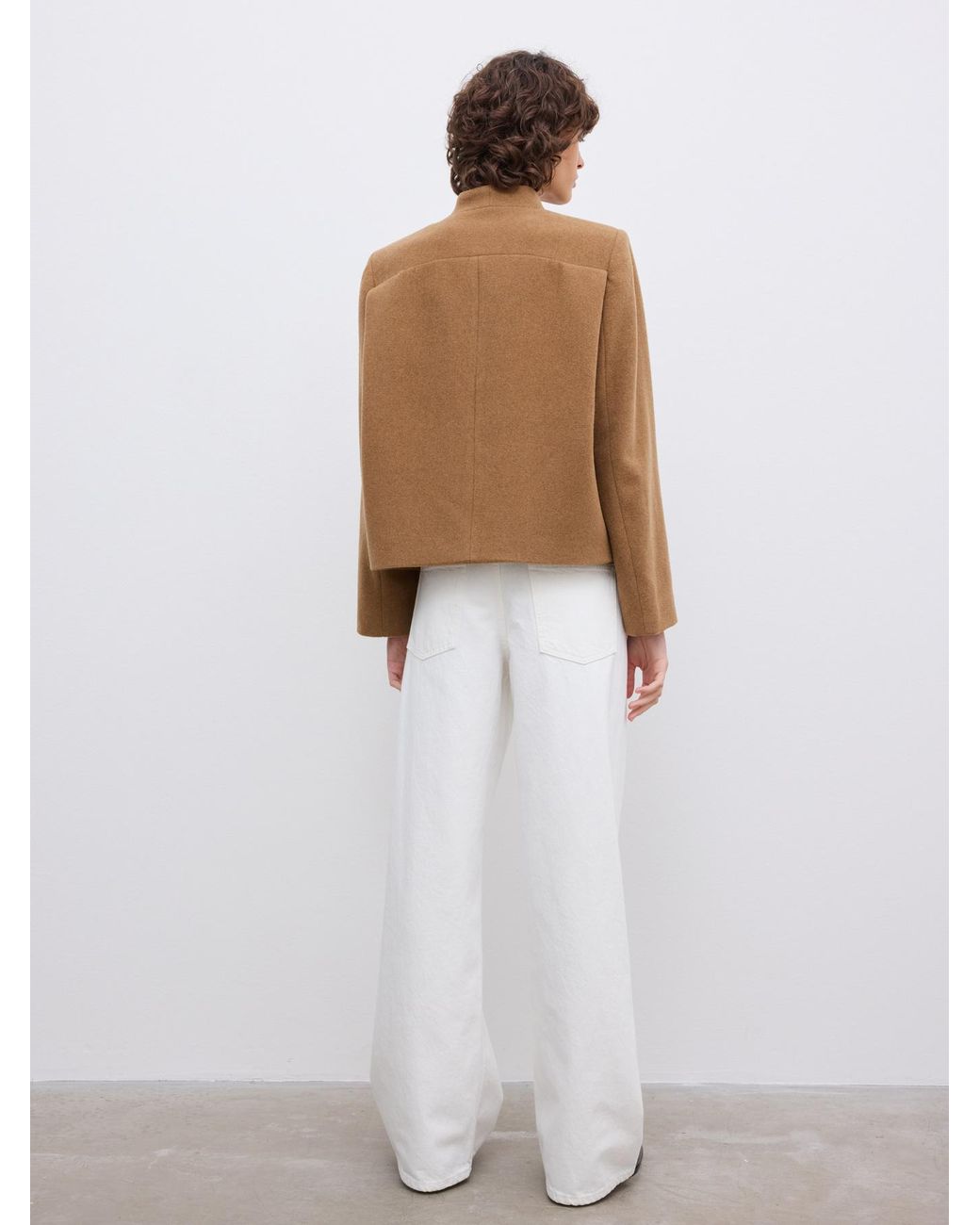 House of Dagmar White Short Curved Jacket