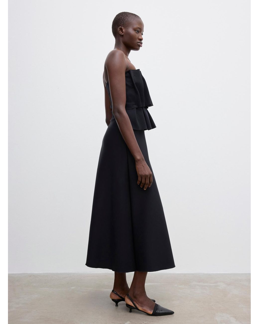 House of Dagmar White Sculpted Tube Dress