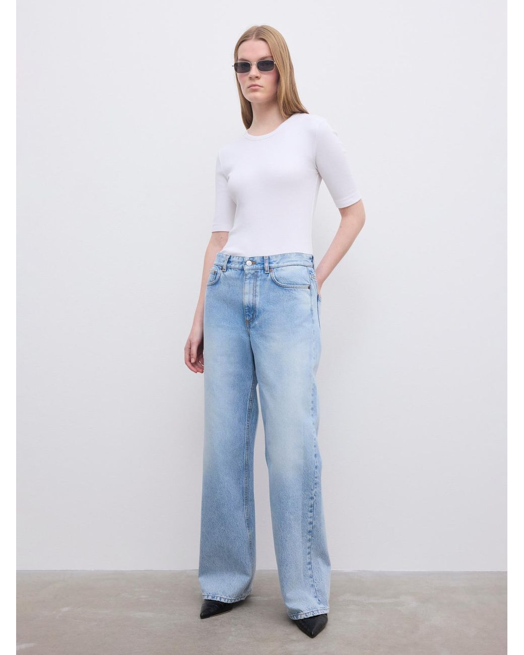 House of Dagmar Blue Baggy Fit Denim