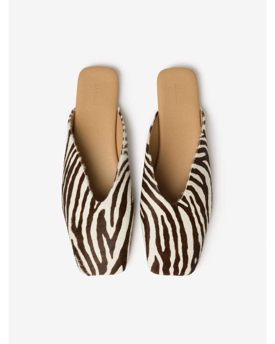 House of Dagmar White Square Toe Slip Ins