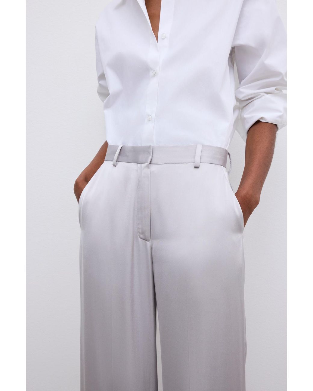 House of Dagmar White Wide Leg Trousers