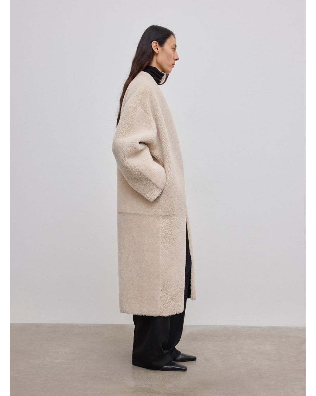 House of Dagmar White Shearling Coat