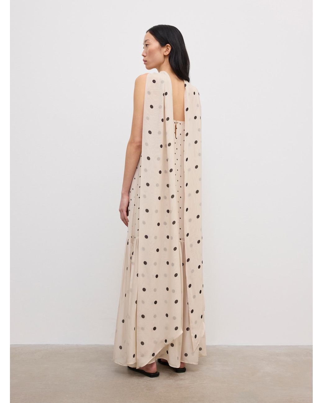 House of Dagmar Natural Dot Slip Dress
