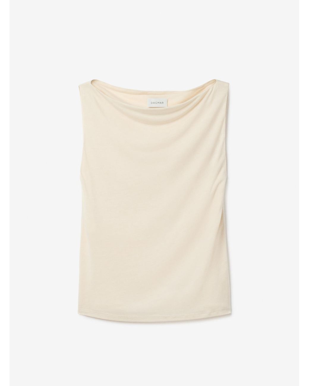 House of Dagmar White Square Neck Top