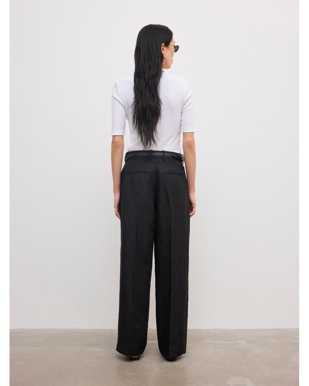 House of Dagmar White Relaxed Linen Trousers