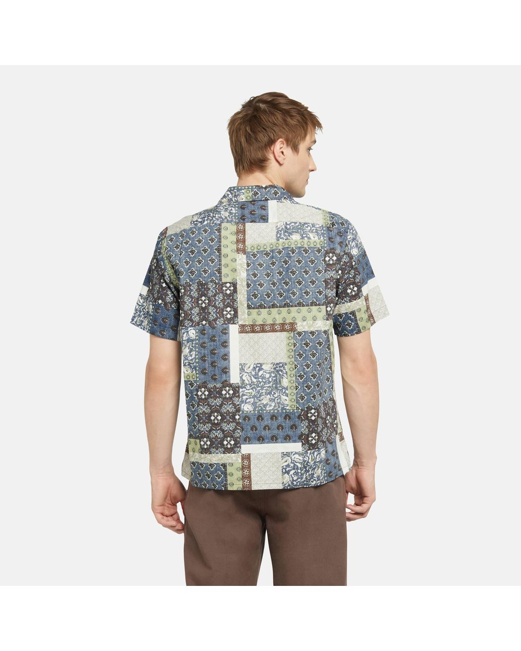 Levi's Blue Sunset Camp Short-Sleeve Bowling Shirt for men