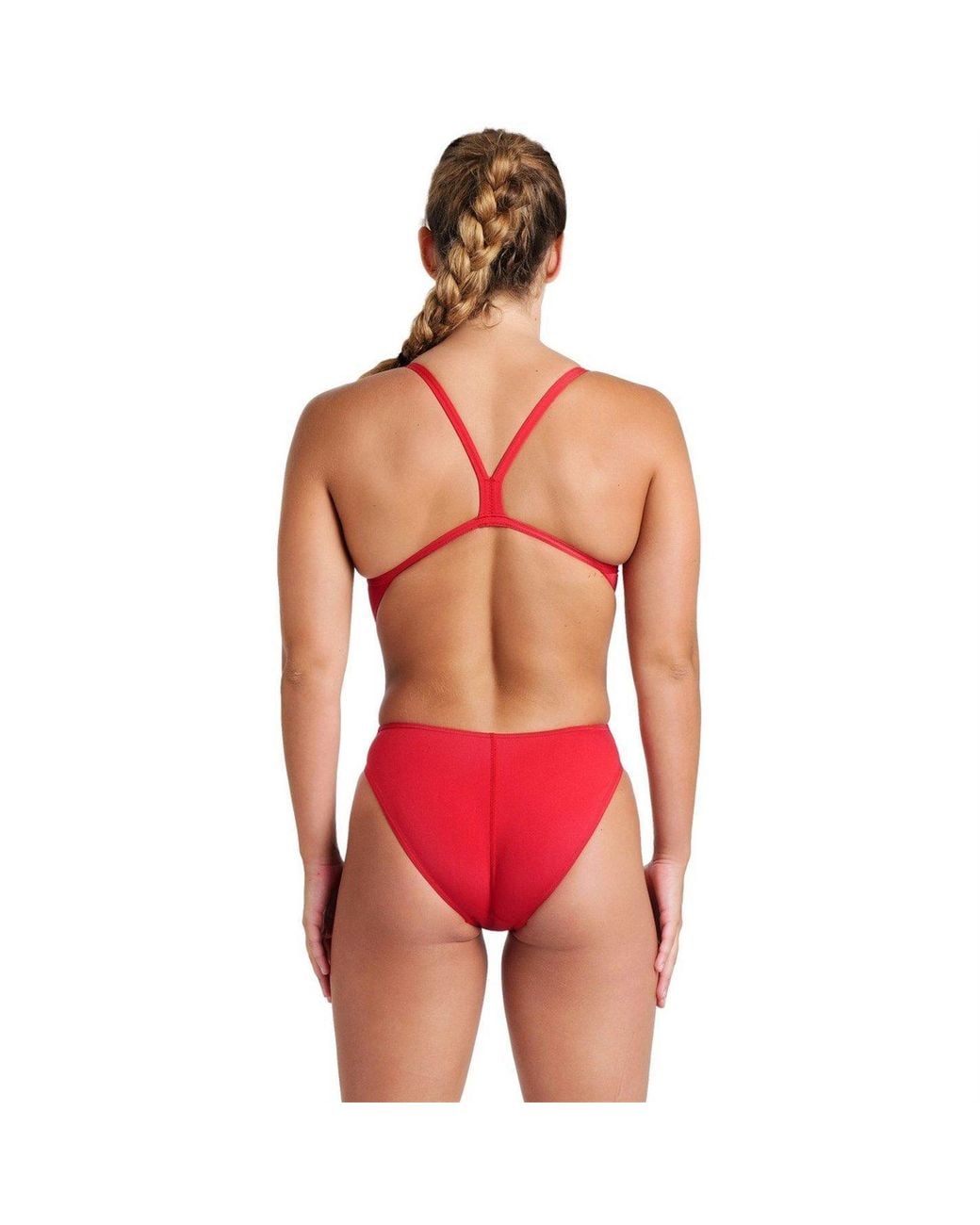 Arena Red Solid Team Challenge Swimsuit