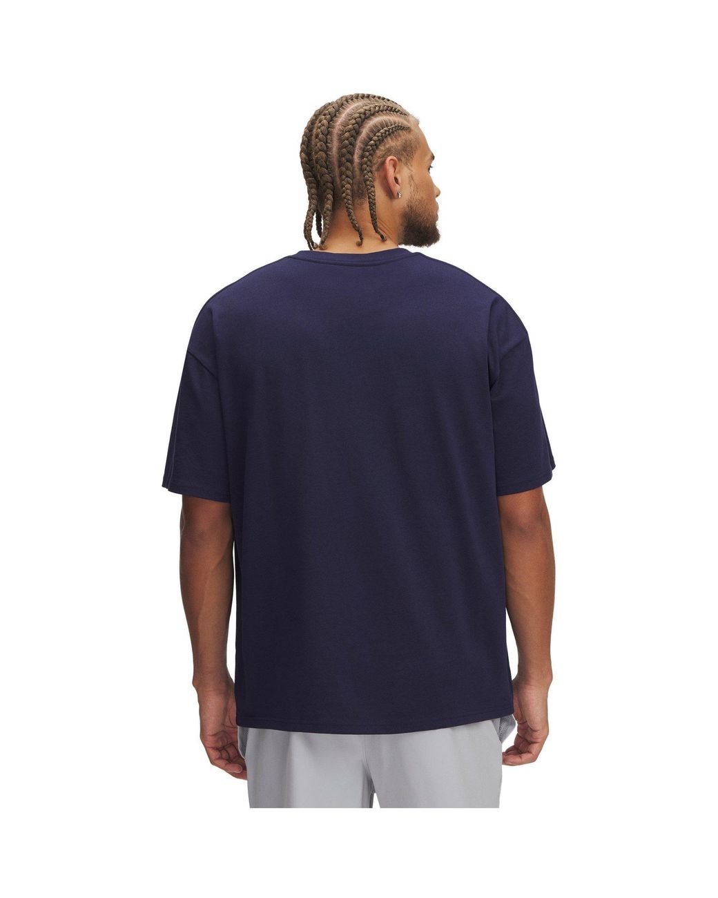 Under Armour Blue Box Logo Regular Fit T-Shirt for men