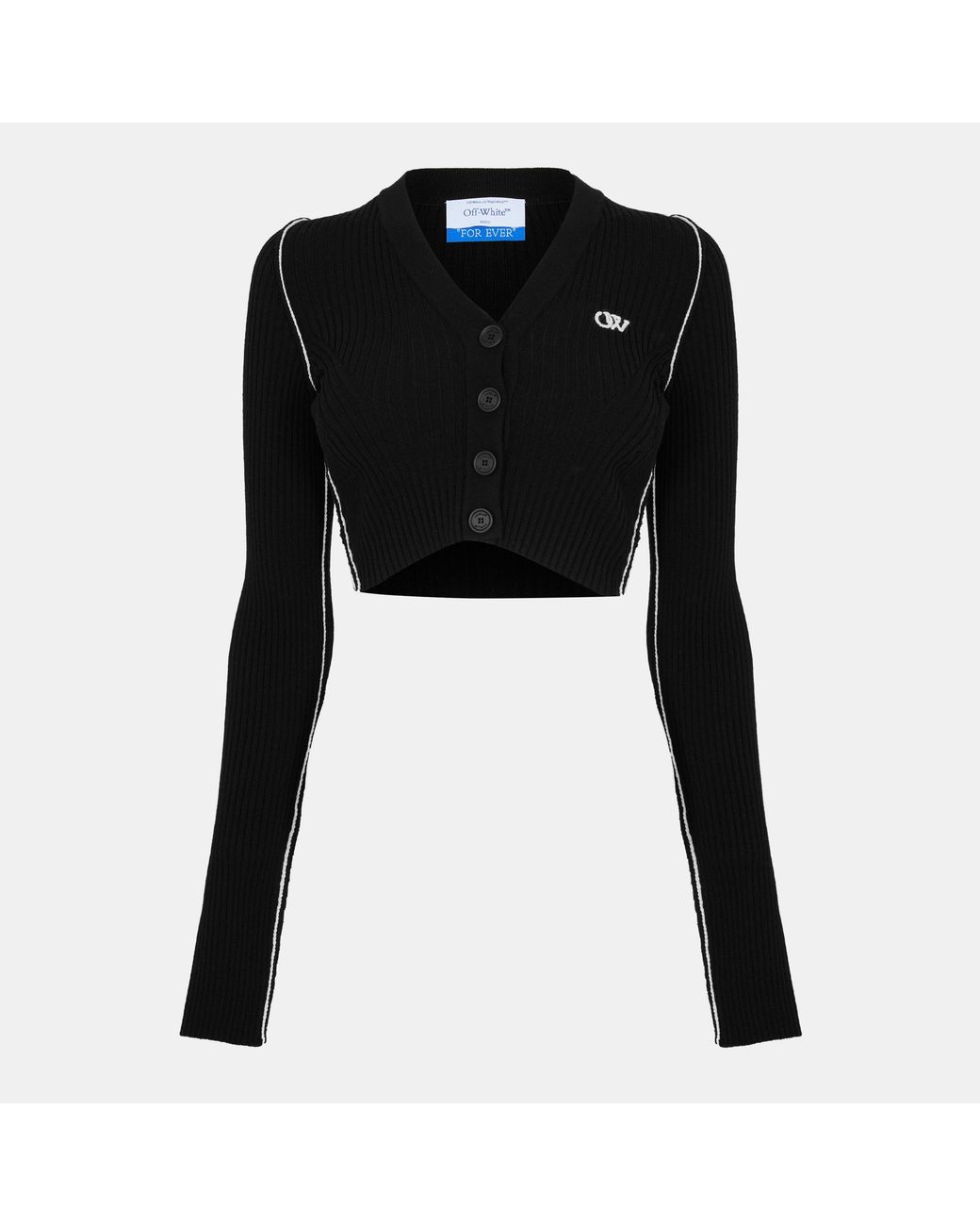 Off-White c/o Virgil Abloh Black Diagonal Stripe Knitted Top