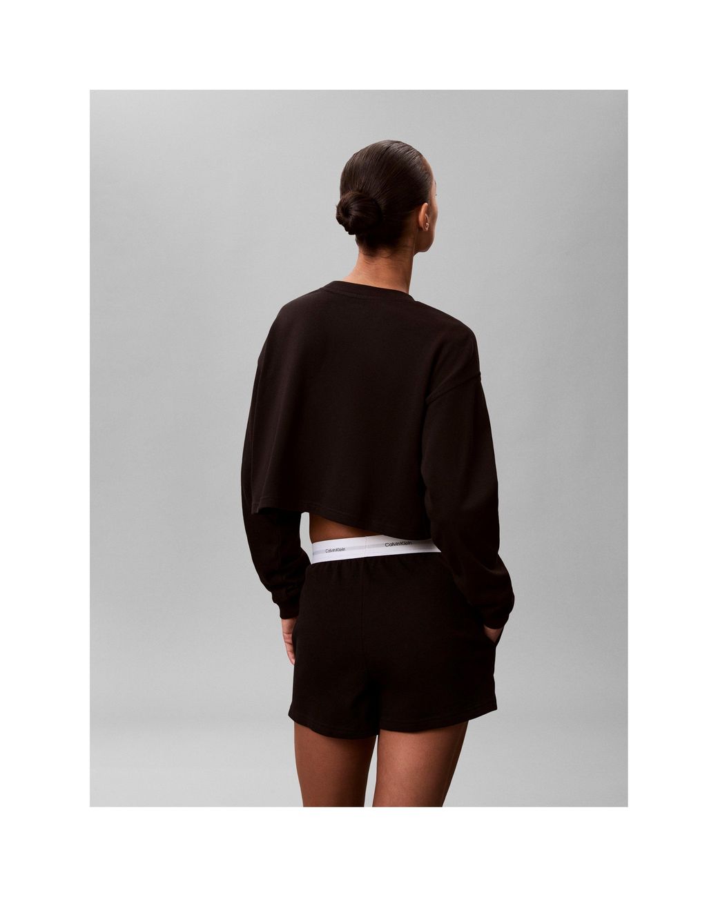 Calvin Klein Black Fleece Jogger Shorts
