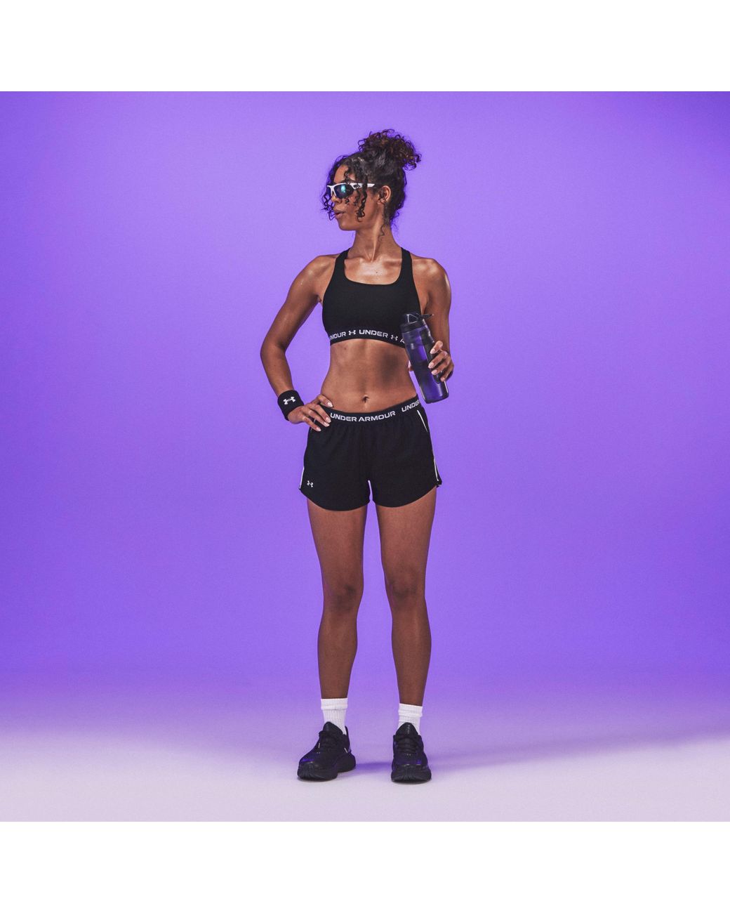 Under Armour Black Crossback Medium Impact Sports Bra