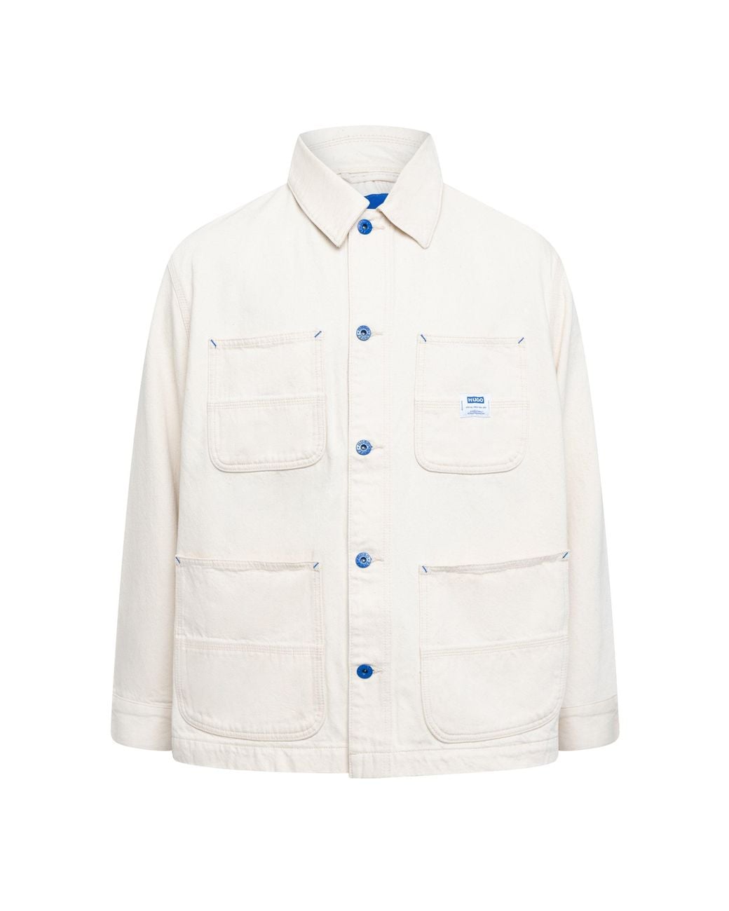 Boss White Lisimba Cotton Jacket for men