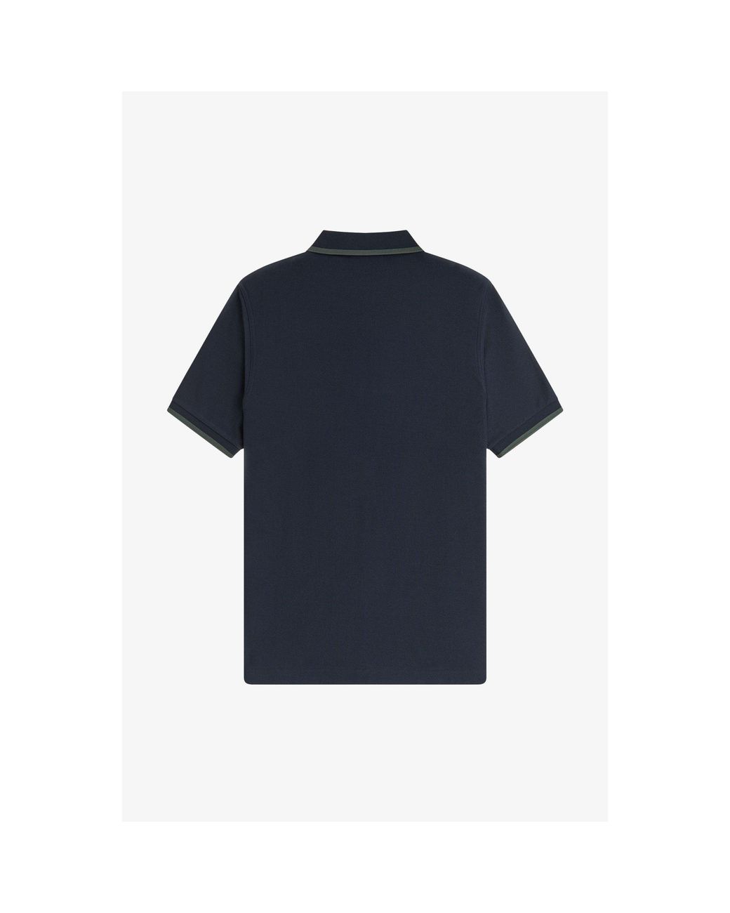 Fred Perry Blue Crepe Zipped Short-Sleeve Polo Shirt for men