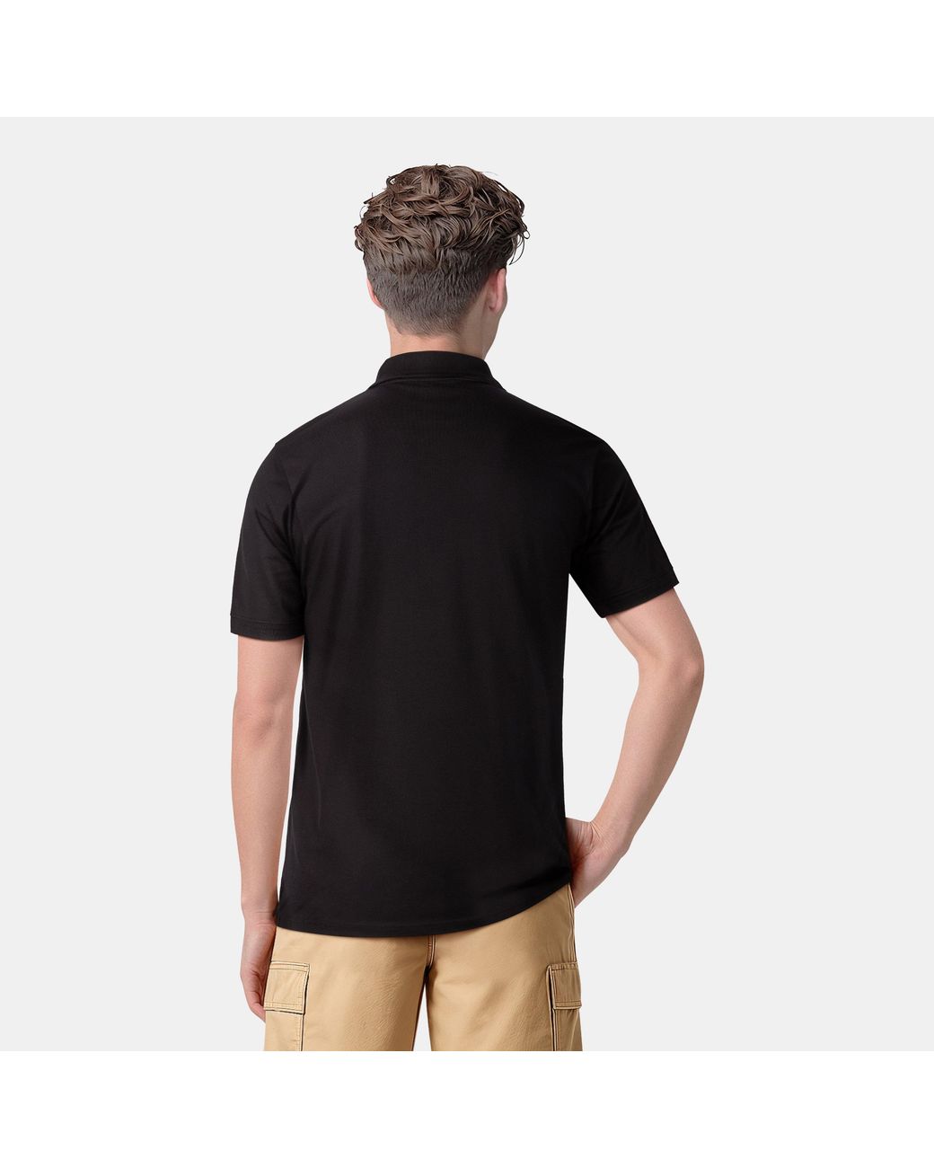 Lyle & Scott Black Basic Short Sleeve Polo Shirt for men